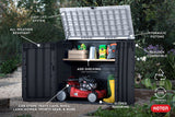 Keter Store-It-Out Prime 4.3 x 3.7 ft. Outdoor Resin Storage Shed with Easy Lift Hinges, Perfect for Yard Tools, Pool Floats and Garden Accessories, Black Keter