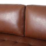 Christopher Knight Home Malinta Sofas, Cognac Brown + Espresso Christopher Knight Home