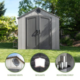Lifetime Outdoor Storage Shed, 8 x 10 Foot, Gray Lifetime