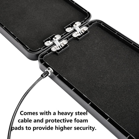Adoreal Gun Safes for Pistols, Small Pistol Safe Handgun Portable Safe with 4 Digits Combination Lock for Gun Storage, Plastic Handgun Case for Car, Home, Travel Adoreal