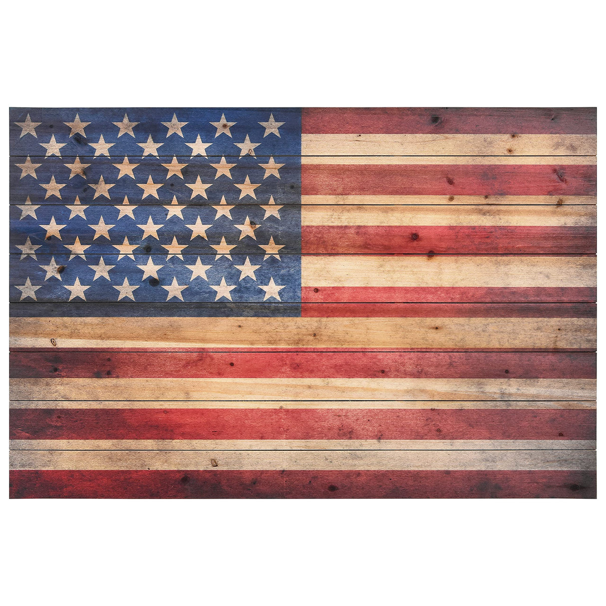 Empire Art Direct American Flag Digital Print on Solid Wood Wall Art, 30" x 45" x 1.5", Ready to Hang Empire Art Direct
