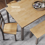 Signature Design by Ashley Gesthaven Casual Dining Table with 4 Chairs and Bench, Set of 6, Light Brown & Dark Brown Signature Design by Ashley