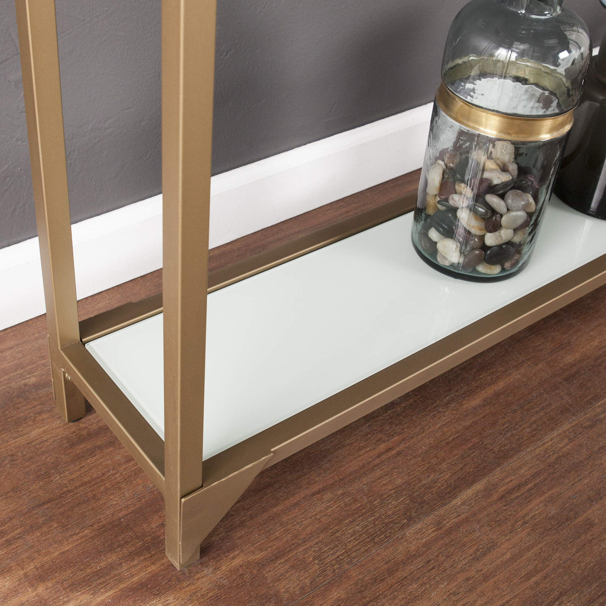 SEI Furniture Bergen Narrow Metal Console Table, Gold SEI Furniture