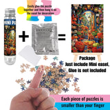 Small Jigsaw Puzzles for Adults 150 Pieces Vintage Cat & Puppy Oil Painting Mini Jigsaw Puzzles Challenging Mini Puzzles Tiny Jigsaw Puzzles 6 x 4 Inches, 3 Pcs,Mini Easel Included BJscoe