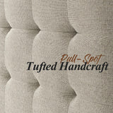 Jocisland Ash Gray Upholstered Queen Size Platform Bed Frame with Tufted Headboard – No Box Spring Needed Jocisland