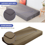 Lazyzizi Floor Sofa Bed, Fold Out Couch Bed with 2 Pillows & Washable Cover Convertible Sleeper Folding Sofa Bed Mattress for Living Room, Guest Bed, Playroom 8inches, Queen Lazyzizi