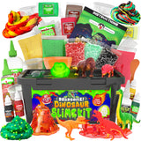 Original Stationery Dinosaur Slime Kit - Glow-in-The-Dark DIY Set for Creating Lava, Blood & Poop Effects, Unique Dino Scene, Birthday Gift Slime Kit for Boys Ages 8-12 Original Stationery