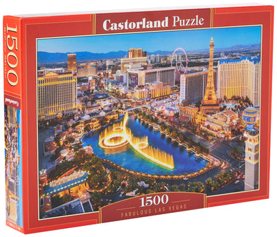 CASTORLAND 1500 Piece Jigsaw Puzzles, Fabulous Las Vegas, USA, Adult Puzzles, Castorland C-151882-2