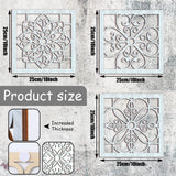 Yulejo 4 Pieces Thicken Rustic Wall Decor Farmhouse Wall Art Decor Wooden Hollow Carved Design Rustic Wall Art for Living Room Bedroom Hallway Decor Office Kitchen Wall Decoration (Light Cyan) Yulejo