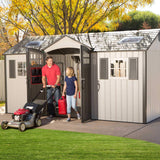 Lifetime 60138 Outdoor Storage Shed, Desert Sand, 15 x 8 Feet Lifetime