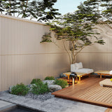 Yutianli 12-Pack Slat Wall Panel 3D WPC Grille for Walls Oak Textured Wood Plastic Composite Panel Wood Strip Texture 3D Wall Panels Yutianli