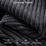 ovios 104" Cloud Sectional Couch with L-Shape Chaise,Modern Modular Sofa with Deep Seat, Upholstered Couches for Living Room Bedroom,No Assembly Required, Grey (Corduroy Fabric) ovios