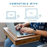 LAPGEAR Schoolhouse Lap Desk with Storage Compartments - Acacia Wood - Natural - Style No. 45076 LapGear