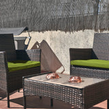 Snubbull 3 Pack Outdoor Patio Seat Cushions Replacement Covers Fit for 4 Pieces 4-Seater Wicker Rattan Patio Conversation Set Loveseat Chair Couch Furniture,36x18x2,18x18x2,Burgundy-Cover Only Snubbull