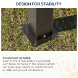 Outsunny 10' x 12' Hardtop Gazebo Canopy with Polycarbonate Roof, Aluminum Frame, Permanent Pavilion Outdoor Gazebo with Netting, for Patio, Garden, Backyard, Deck, Lawn, Off-White Outsunny