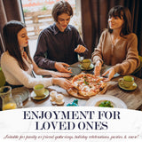 Baker’s Friend Electric Pizza Oven Indoor Countertop, 12 Inch Pizza Maker Machine for Home, Pizza Cooker & Pizza Grill, Premium Glazed Ceramic Stone Pizza Oven, Creamy White Baker's Friend