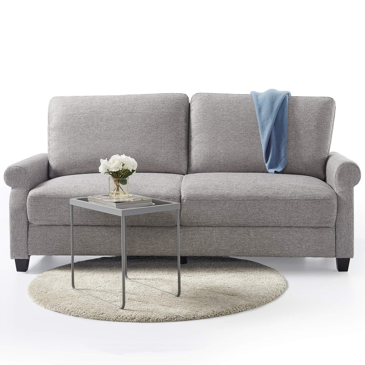 ZINUS Josh Sofa Couch, Easy, Tool-Free Assembly, Soft Grey Zinus