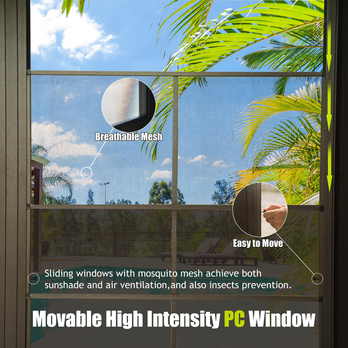 Domi 12x16FT Sunroom,Wall Mounted Gazebo Solarium with Front Door, Side Entrance, Galvanized Steel Sloping Roof, Moveable PC Screen, Outdoor Permanent Sun Room Lean to Gazebo for Deck Patio domi outdoor living