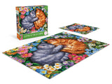 Ceaco - Sleeping Kittens in Flowers - 300 Oversized Piece Jigsaw Puzzle, 24 x 18 Ceaco