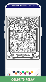 Witch Astrology Coloring Book Fun Relaxation Station