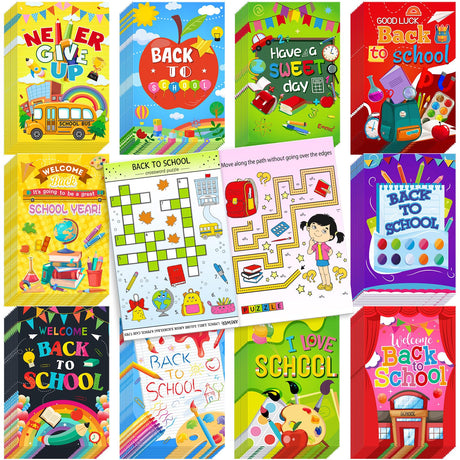 Cholemy 100 Pcs Back to School Coloring Book for Kids Mini Coloring Books Holiday Small Coloring Books for Kids Party Favors Party Supplies Goodie Bags Stuffer Birthday Cholemy