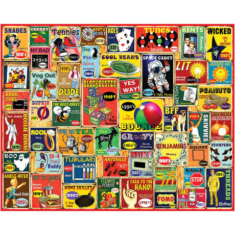 White Mountain Slang We Used Jigsaw Puzzles 1000 Pieces for Adults Children Grandparents Fun Collage Puzzles for Family White Mountain