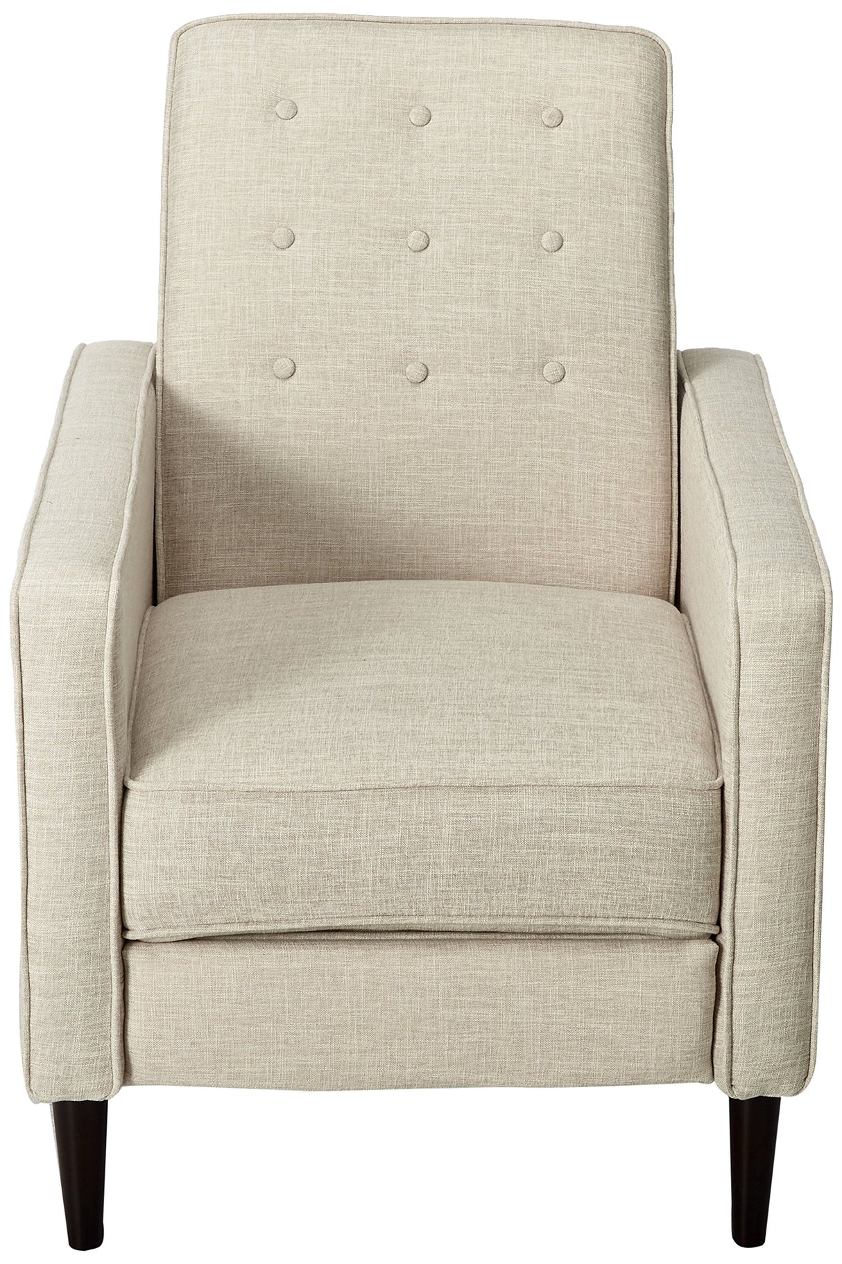 Christopher Knight Home Macedonia Mid Century Modern Tufted Back Fabric Recliner (Cream) GDFStudio