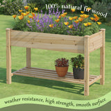 PULIJIAJU Wooden Raised Garden Bed ，Planter Box with Legs, Wooden Planter-Grow Herbs and Vegetables – Naturally Rot-Resistant - Unmatched Strength Lasts Years (HCH-M) PULIJIAJU