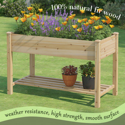 PULIJIAJU Wooden Raised Garden Bed ，Planter Box with Legs, Wooden Planter-Grow Herbs and Vegetables – Naturally Rot-Resistant - Unmatched Strength Lasts Years (HCH-M)