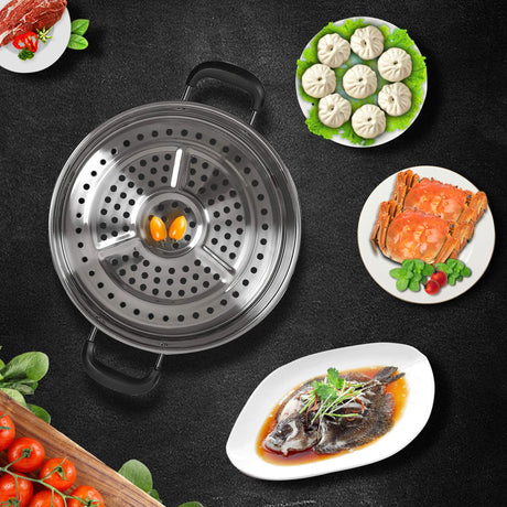 Concord 30 CM Stainless Steel 3 Tier Steamer Pot Steaming Cookware - Triply Bottom Concord