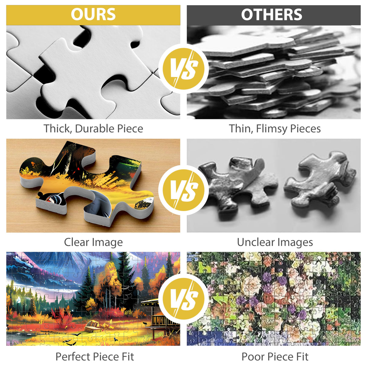 500 Pieces Jigsaw Puzzles for Adults Puzzle Bear Mountain Nature Puzzle for Children Elderly, Recycled Paper Puzzle 500 Pieces, Challenging Puzzle Family Game Great Gift for Friends, 20.5 x 15 Inch Jeacirio