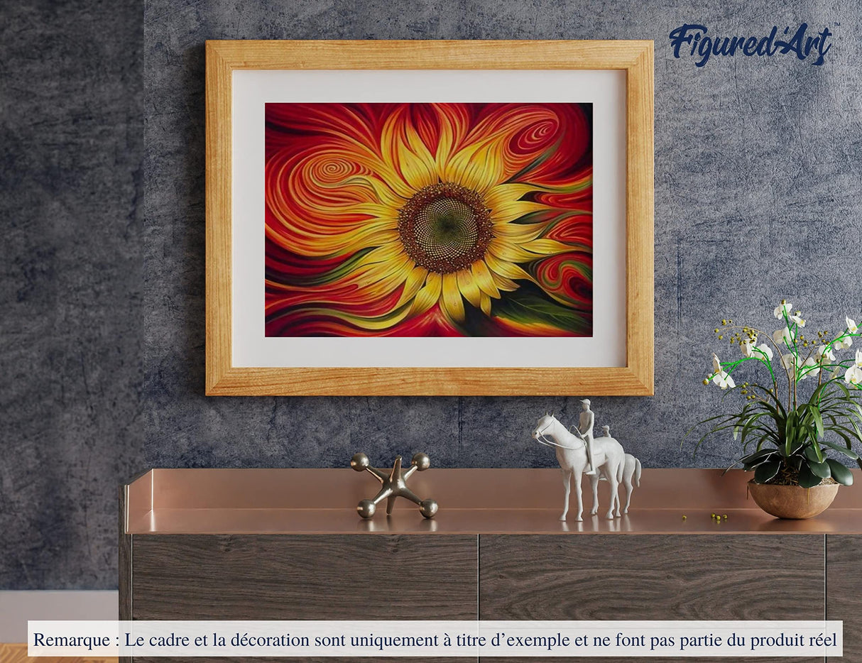 Figured'Art Paint by Numbers Kit for Adults Lion Pop Art 16"x20" - Craft Art Painting DIY Kit Rolled Canvas Without Frame Figured'Art
