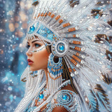 SKRYUIE DIY Diamond Art Kits for Adults African Special Shape - 5D Diamond Painting Kits for Adults African American - Crystal Embroidery Cross Stitch - Craft for Wall & Office Decor 12×12 Inch SKRYUIE