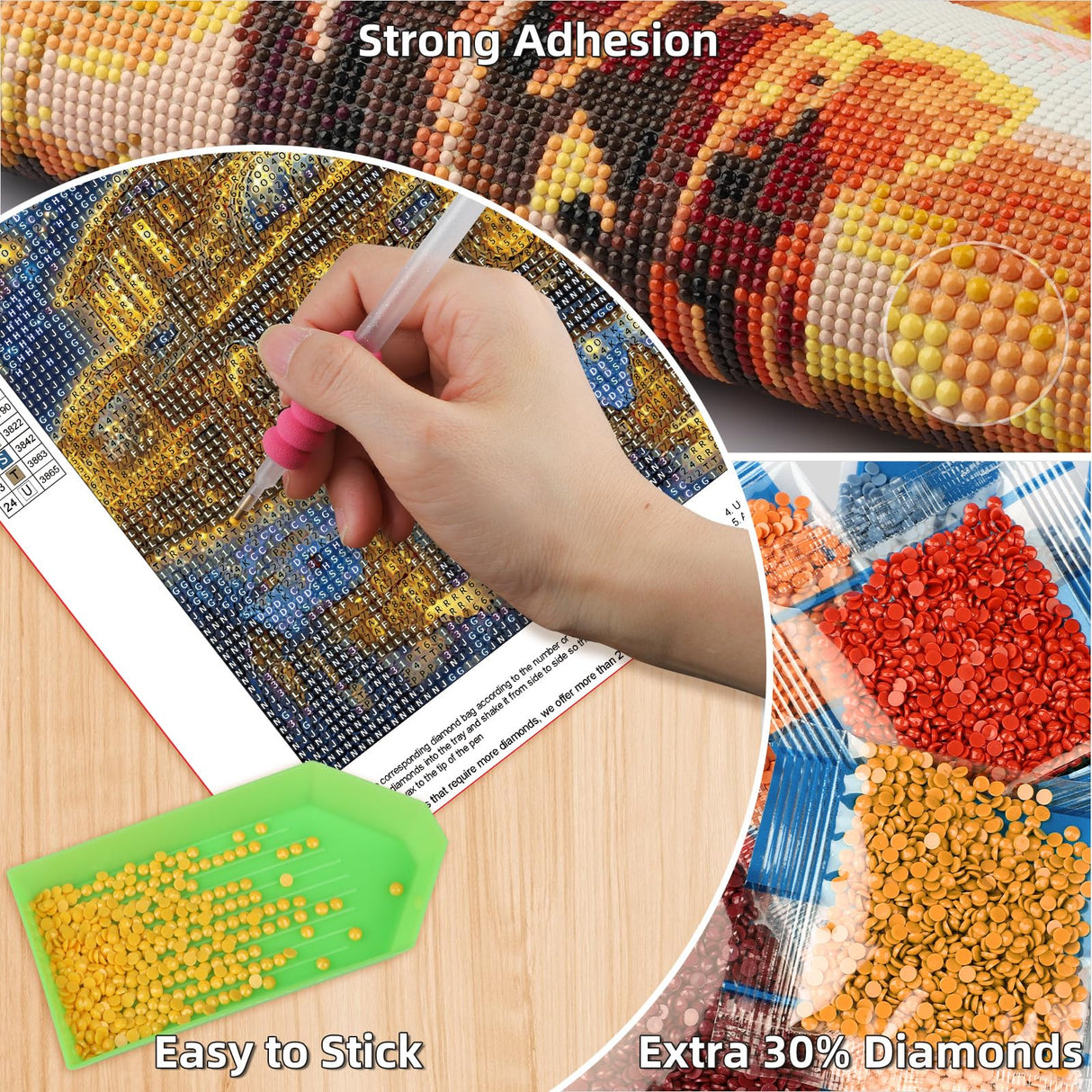 Lxmsja Christmas Winter Diamond Art Kits for Adults, Magical Train Diamond Painting Kits for Beginners, 5D DIY Full Drill Gem Art Crafts for Adults, Home Wall Decor 12x12 inch Lxmsja