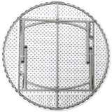 Flash Furniture Elon 6' Round All-Occasion Plastic Folding Event Table, Foldable Portable Banquet Table for Indoor/Outdoor Events, White Flash Furniture