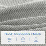 Yaheetech 360° Swivel Glider Chair for Nursery, Rocking Chair Nursing Chair with Side Pockets, Corduroy Glider for Living Room with High Back Light Gray Yaheetech