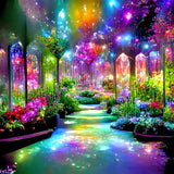 BYGFHLYW 5D Diamond Art Kits for Adults Beginner, Dreamy Landscape Adult Diamond Painting Kits, DIY Full Drill Gem Art Paint by Diamonds Dots Crafts Kits for Home Wall Decor 13.7x13.7inch BYGFHLYW