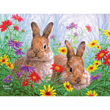 RoseArt - Abraham Hunter - Summertime Bunnies - 300 Piece Jigsaw Puzzle for Adults RoseArt