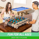 GoSports 32 Inch Tabletop Foosball Game Set - Oak or Black GoSports