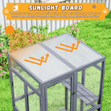 Catio Outdoor Cat Enclosure, Wooden Catio with Window Access for Patio, Indooe Kitty House (Grey) Nyeekoy