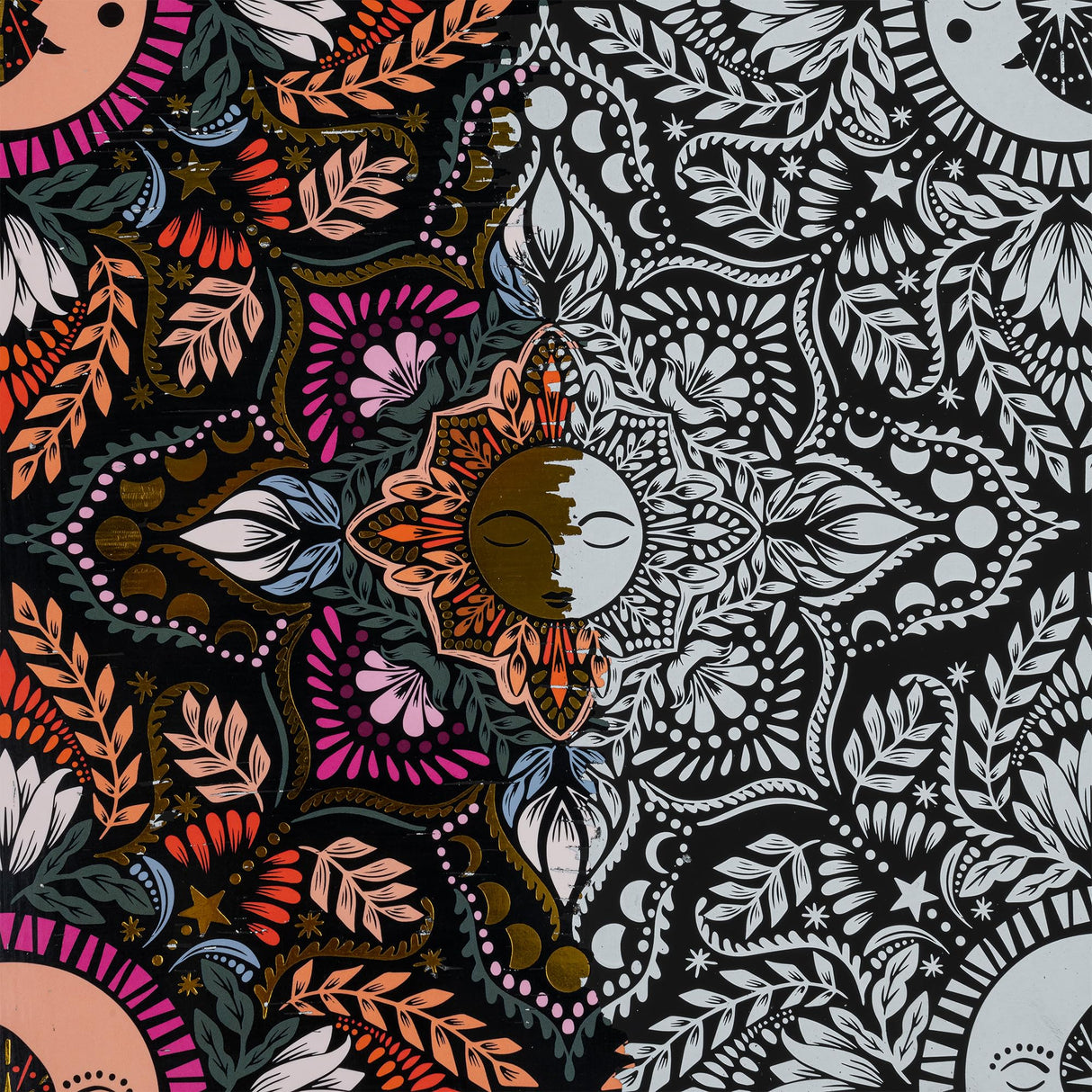 Brea Reese: Scratch Art Paper Pad - Moon & Sun - 6 Designs, Metallic Guided Art, Dual-Tip Stylus & Brush, Easy-to-Frame 9x12 Pages, Adult Craft Kit Brea Reese