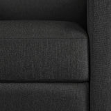 Yaheetech Fabric Recliner Chair Mid-Century Modern Recliner Adjustable Single Recliner Sofa with Thicker Seat Cushion Tufted Upholstered Sofa with Pocket Spring for Living Room Bedroom Black Yaheetech