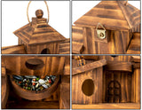 COLEBA Bird Houses for Outside,Outdoor 5 Hole Bird House Room for 5 Bird Families Bluebird Finch Cardinals Hanging Birdhouse for Garden COLEBA