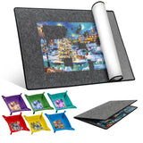 Becko US 2000 Piece Foldable Puzzle Board with 6 Colorful Trays & TPU Cover, Portable & Lightweight Puzzle Table, Puzzle Mat with Auxiliary Lines for Puzzle Storage, for 2000 1500 1000 Piece Puzzles Becko US