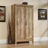 Sauder Adept Storage Pantry Cabinet, L: 38.94" x W: 16.77" x H: 70.98", Craftsman Oak finish Sauder