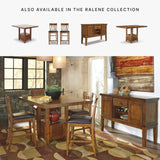 Signature Design by Ashley Ralene Traditional 26" Counter Height Faux Leather Seat Barstool, 2 Count, Brown Signature Design by Ashley