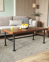 Niubid 16 inchIndustrial Pipe Table Leg Set - Dark Grey Rough Pipes Iron Base Legs for Coffee & End Tables, Desks, Nightstand - Vintage, Mid-Century Modern Aesthetic - 16 inch Niubid