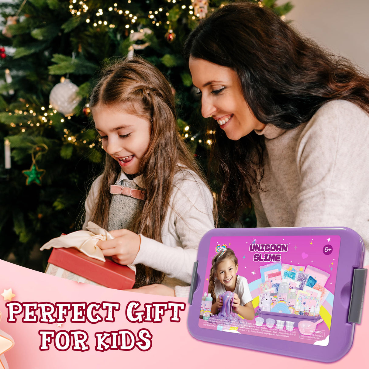 Unicorn Slime Making Kit for Girls - DIY Fluffy Slime Creation Kit with Super Birthday Party Favors Carolart