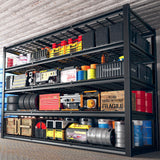 REIBII 60" W Garage Shelving 3000LBS Heavy Duty Storage Shelves Adjustable 5 Tier Metal Shelving Unit for Storage Rack Garage Storage Shelves Industrial Shelf Utility Rack,72" H x 60" W x 24" D REIBII