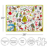 AQUARIUS Grinch Collage Puzzle (1000 Piece Jigsaw Puzzle) - Glare Free - Precision Fit - Virtually No Puzzle Dust - Officially Licensed Grinch Collectibles - 20x28 Inches AQUARIUS